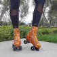 Abstract Splatter Metallic Foil Roller Skate Boot Covers/Huggies (Limited Edition/Halloween)