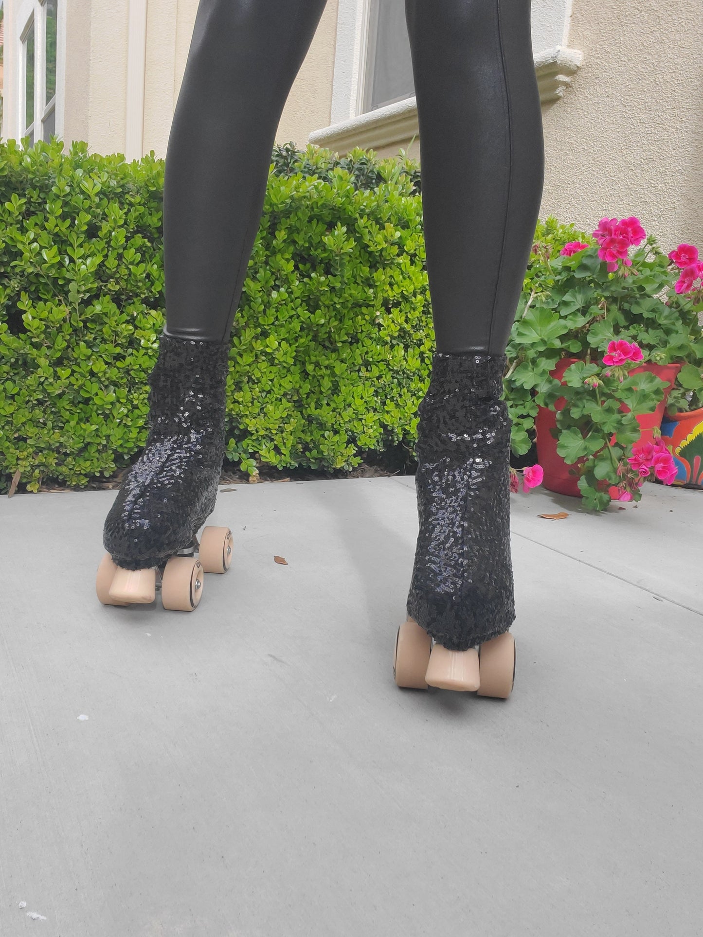 Onyx Sequin Roller Skate Boot Cover/Huggie